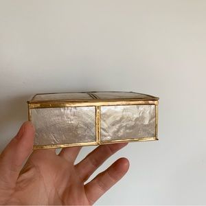 Vintage Capiz shell trinket box